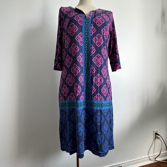 Hatley - Dark Blue and Pink Pullover Dress - Picture 1 of 8